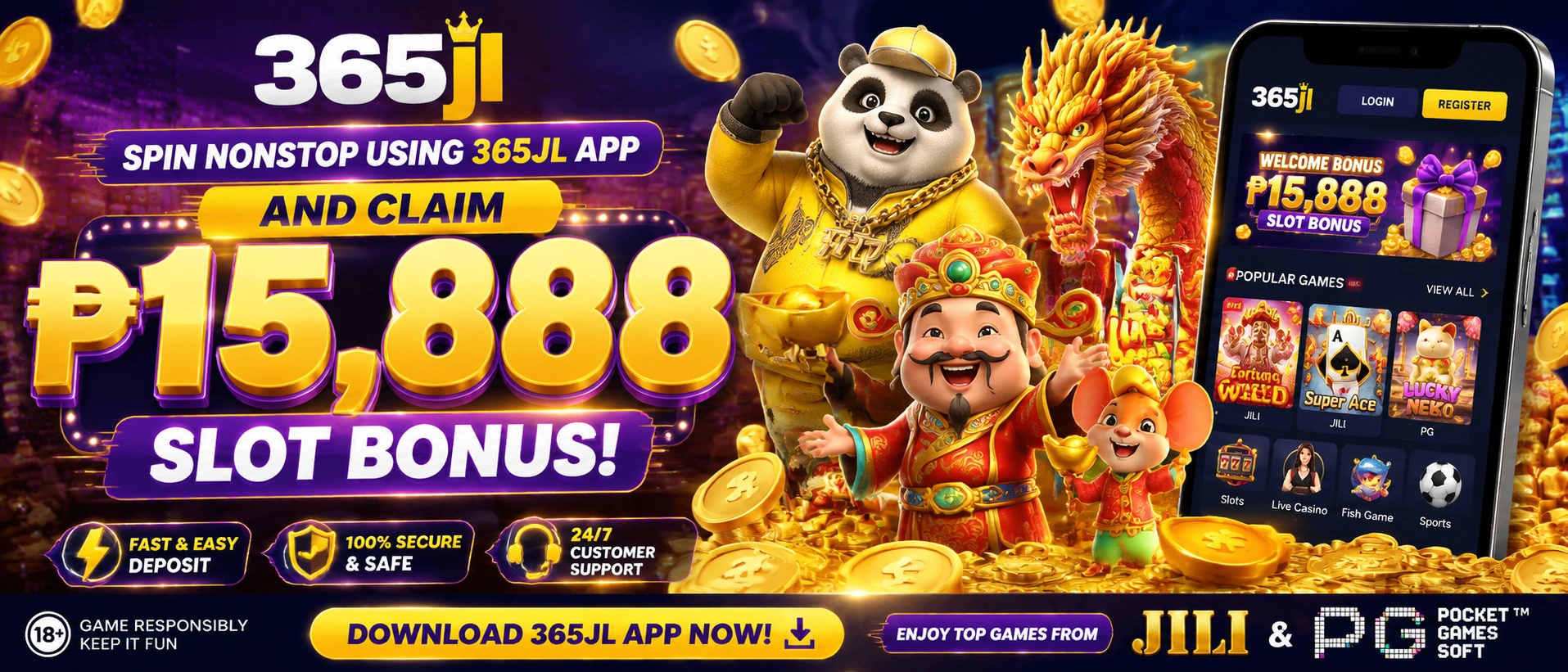 365JL Slots Machine extra visual two